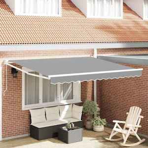 vidaXL Cadru pentru cort retractabil Manual Alb 350 x 250 cm Aluminiu imagine
