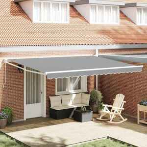 vidaXL Cadru pentru cort retractabil Manual Alb 400 × 300 cm Aluminiu imagine