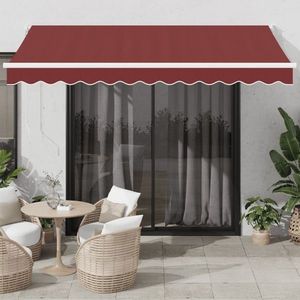 vidaXL Copertina retractabilă manual, vișiniu, 350x250 cm imagine