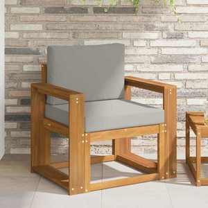 vidaXL Canapea de exterior Lemn de acacia solid și poliester imagine