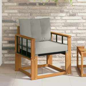 vidaXL Set de canapele de exterior Lemn solid de Acacia și Textilene imagine