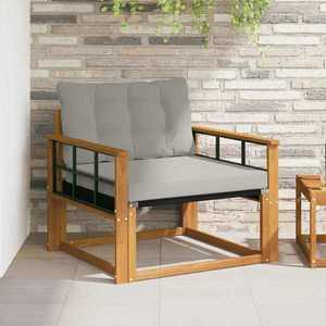 vidaXL Set de canapele de exterior Lemn solid de Acacia și Textilene imagine