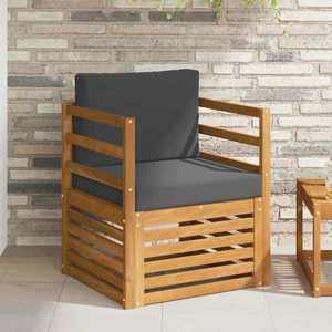 vidaXL Set de canapele de exterior Lemn de acacia solid și poliester imagine