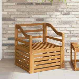 vidaXL Set de canapele de exterior natural 67 x 63 x 73 cm imagine