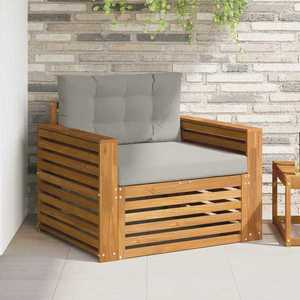 vidaXL Set de canapele de exterior Lemn de acacia solid și poliester imagine
