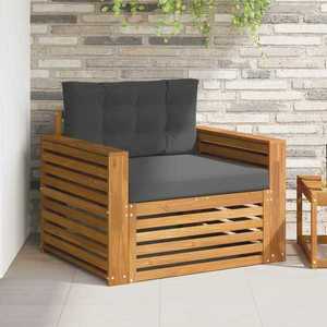 vidaXL Set de canapele de exterior Lemn de acacia solid și poliester imagine