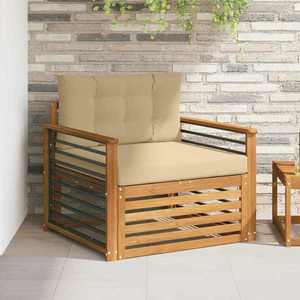 vidaXL Set de canapele de exterior Lemn de acacia solid și poliester imagine