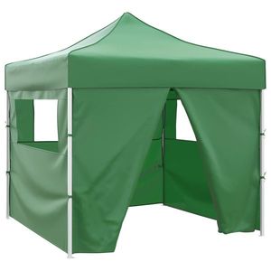 vidaXL Cort pentru Petreceri Verde 291 x 291 x 315 cm Material Oxford imagine