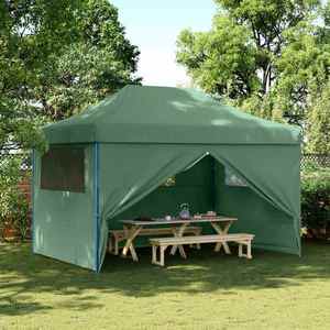 vidaXL Cort pentru Petreceri Verde 279 x 410 x 315 cm Material Oxford imagine