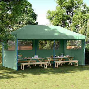 vidaXL Cort pentru Petreceri Verde 292 x 580 x 315 cm Material Oxford imagine