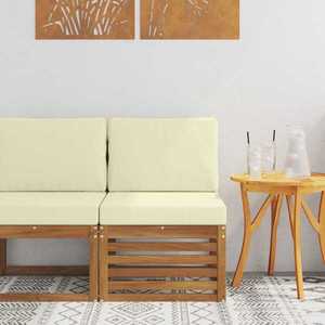 vidaXL Canapea Medie pentru Exterior Lemn Solid de Acacia natural imagine