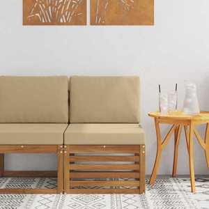 vidaXL Canapea Medie pentru Exterior Lemn Solid de Acacia natural imagine