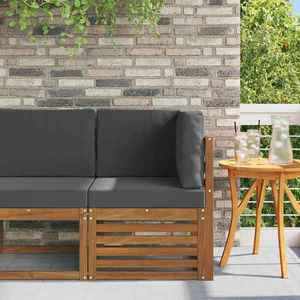 vidaXL Sofa Colțar pentru Exterior Lemn Solid de Acacia natural imagine