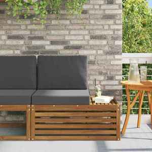 vidaXL Canapea de exterior cu braț final natural 91 x 63 x 73 cm imagine