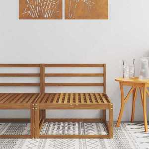 vidaXL Canapea Medie pentru Exterior Lemn Solid de Acacia natural imagine