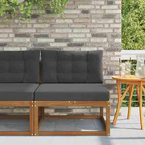 vidaXL Canapea Medie pentru Exterior Lemn Solid de Acacia natural imagine