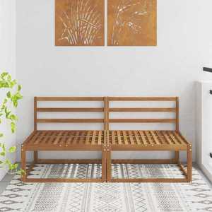 vidaXL 2 Bucată Canapea Medie pentru Exterior Lemn Solid de Acacia imagine