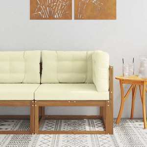 vidaXL Canapea de colț pentru exterior Lemn Solid de Acacia natural imagine