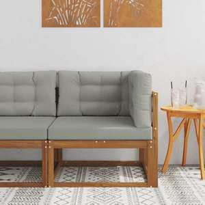 vidaXL Canapea de colț pentru exterior Lemn Solid de Acacia natural imagine