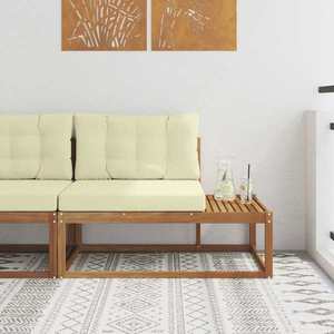 vidaXL Canapea de exterior cu braț final natural 115 x 83 x 73 cm imagine