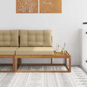 vidaXL Canapea de exterior cu braț final natural 115 x 83 x 73 cm imagine