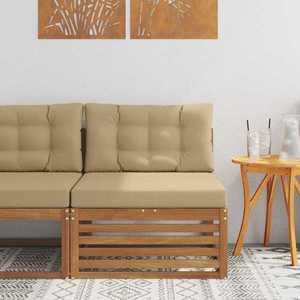 vidaXL Canapea centrală pentru exterior Lemn Solid de Acacia natural imagine