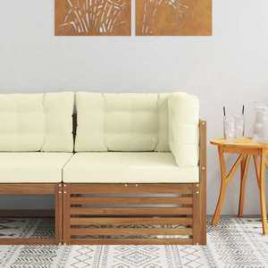 vidaXL Canapea de colț pentru exterior Lemn Solid de Acacia natural imagine