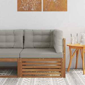 vidaXL Sofa Colțar pentru Exterior Lemn Solid de Acacia natural imagine