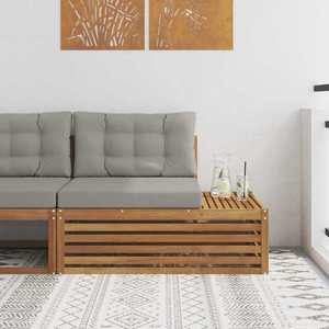 vidaXL Canapea de exterior cu braț final 3 Bucată 115 x 83 x 73 cm imagine