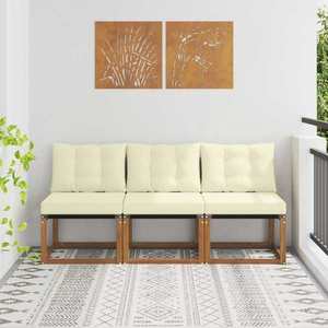 vidaXL 3 Bucată Canapea centrală pentru exterior imagine