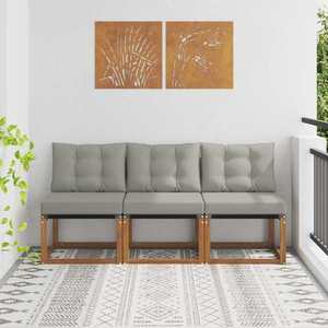 vidaXL 3 Bucată Canapea centrală pentru exterior imagine