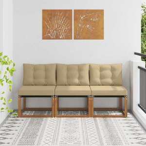 vidaXL 3 Bucată Canapea centrală pentru exterior imagine