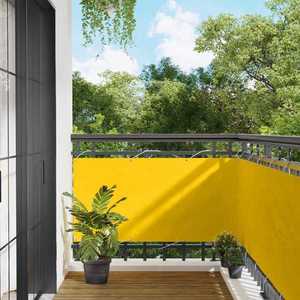 vidaXL Ecran de balcon Galben 75 x 200 cm Oxford alu acoperit cu PU imagine