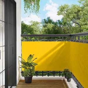 vidaXL Ecran de balcon Galben 90 x 200 cm Oxford alu acoperit cu PU imagine
