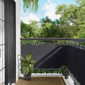 vidaXL Ecran de balcon Negru 75 x 200 cm Oxford alu acoperit cu PU imagine