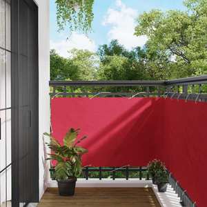 vidaXL Ecran de balcon Burgundy 90 x 600 cm Oxford alu acoperit cu PU imagine