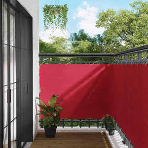 vidaXL Ecran de balcon Burgundy 120 x 800 cm Oxford alu acoperit cu PU imagine