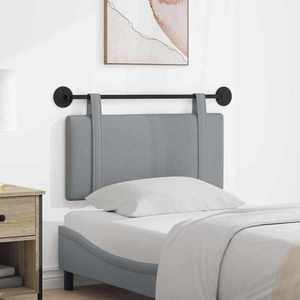 vidaXL Cap de pat suspendat Simplu Gri deschis 90 x 55 x 5 cm țesătură imagine