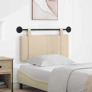 vidaXL Cap de pat suspendat Pe perete Crem 90 x 55 x 5 cm țesătură imagine