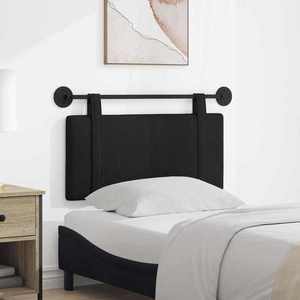 vidaXL Cap de pat suspendat Pe perete Negru 100 x 55 x 5 cm țesătură imagine