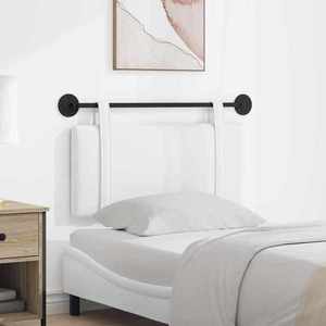 vidaXL Cap de pat suspendat Pe perete Alb 100 x 55 x 5 cm țesătură imagine