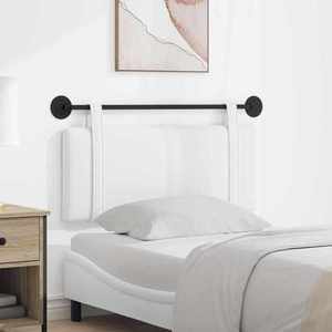 vidaXL Cap de pat suspendat Pe perete Alb 110 x 55 x 5 cm țesătură imagine