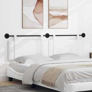 vidaXL Cap de pat suspendat Pe perete Alb 170 x 55 x 5 cm țesătură imagine