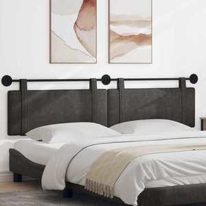 vidaXL Cap de pat suspendat Pe perete Negru 210 x 55 x 5 cm PU antic imagine