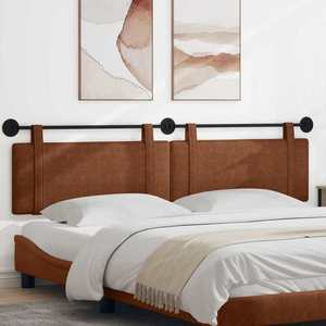 vidaXL Cap de pat suspendat Pe perete Maro 210 x 55 x 5 cm PU antic imagine