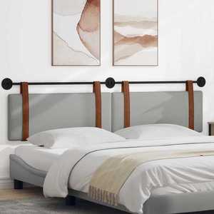 vidaXL Cap de pat suspendat Simplu Gri nori 210 x 55 x 5 cm PU antic imagine