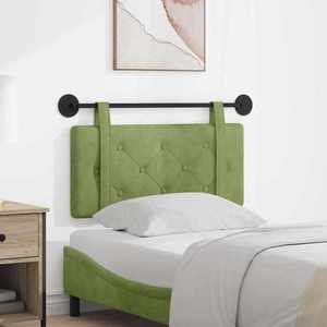 vidaXL Cap de pat suspendat Verde deschis 90 x 55 x 5 cm Catifea imagine