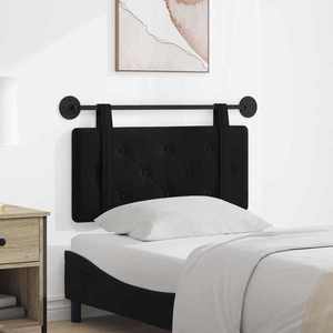 vidaXL Cap de pat suspendat Pe perete Negru 90 x 55 x 5 cm Catifea imagine