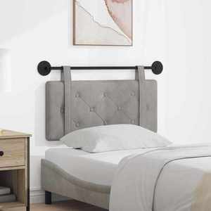 vidaXL Cap de pat suspendat Gri deschis 100 x 55 x 5 cm Catifea imagine