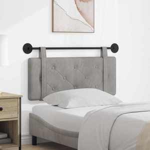 vidaXL Cap de pat suspendat Gri deschis 110 x 55 x 5 cm Catifea imagine